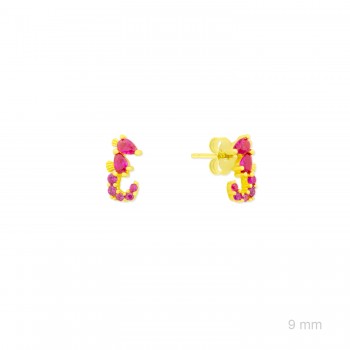 Silver earrings with cubic...