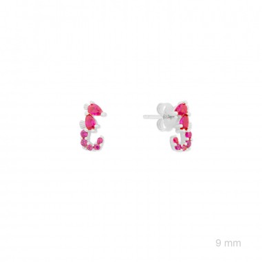 Brincos de Prata Esterlina com zircônia