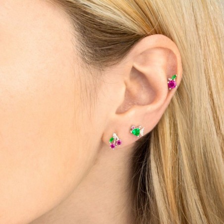 Silver earrings with cubic zirconium