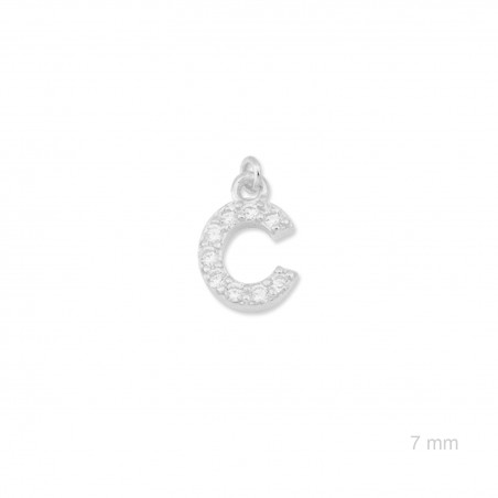 Charm de Plata de Ley (Letra C)