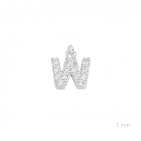 Charm de Plata de Ley (Letra W)