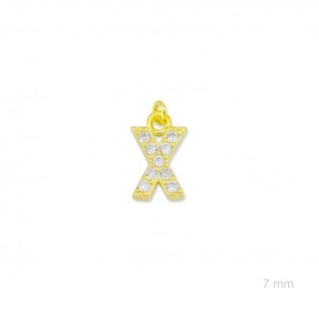 Charm de Plata de Ley (Letra X)