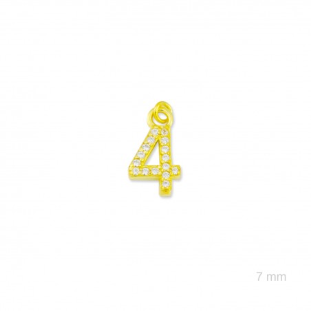 Charm de Plata de Ley (Número 4)