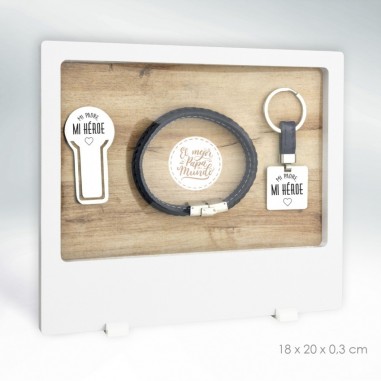 Packs Fête des Pères - Signet, bracelet et porte-clés en Acier