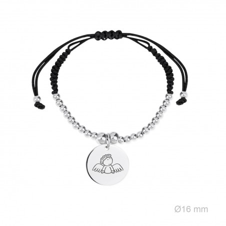 Silver Bracelet with Macramé