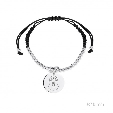 Bracelet de macramé en argent