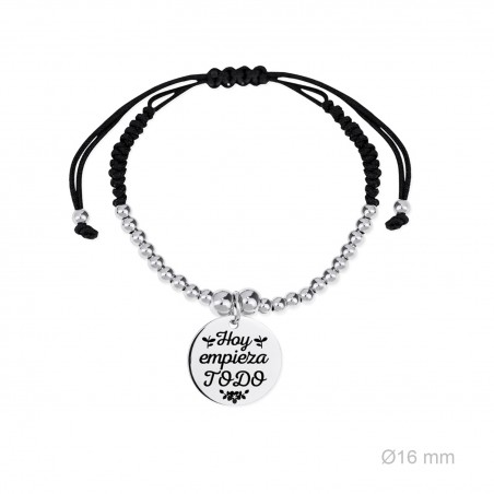 Pulsera de Plata de Ley y macramé