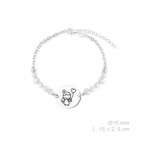 Natural Pearls and Silver Bracelet