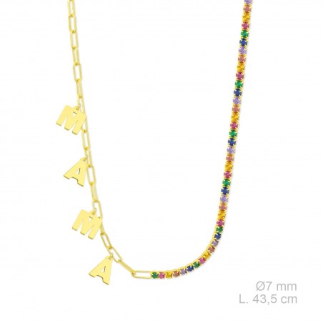 Gargantilha em Prata Esterlina com zircônia