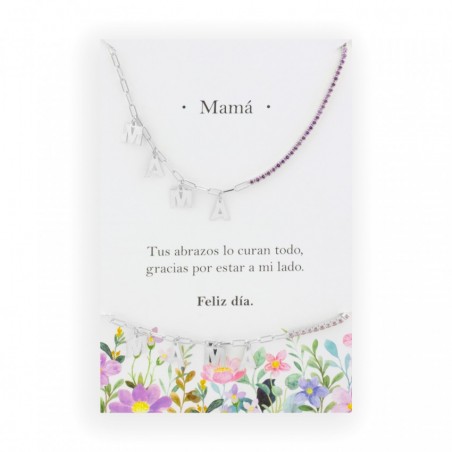 Silver necklace with cubic zirconium