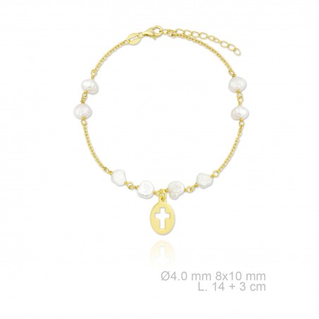 Natural Pearls and Silver Bracelet