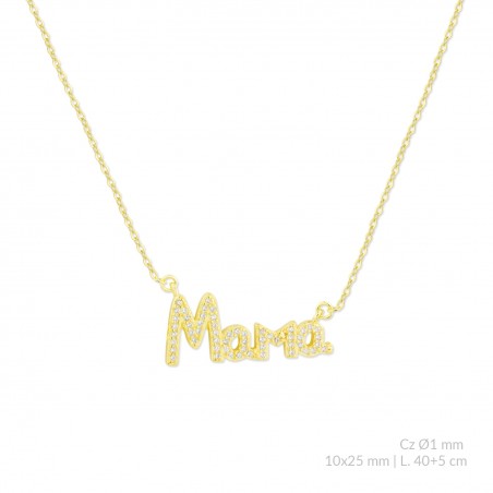 Silver necklace with cubic zirconium