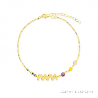 Silver bracelet with cubic zirconium