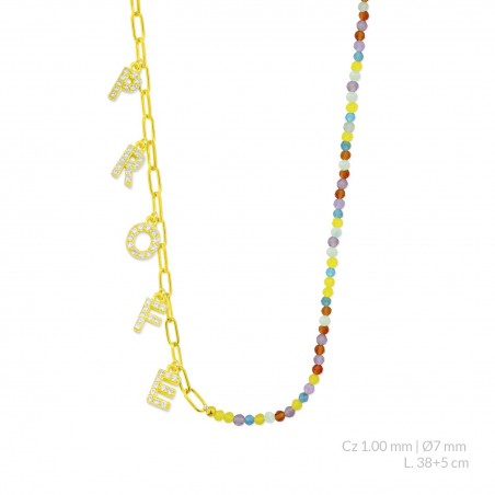 Silver necklace with cubic zirconium