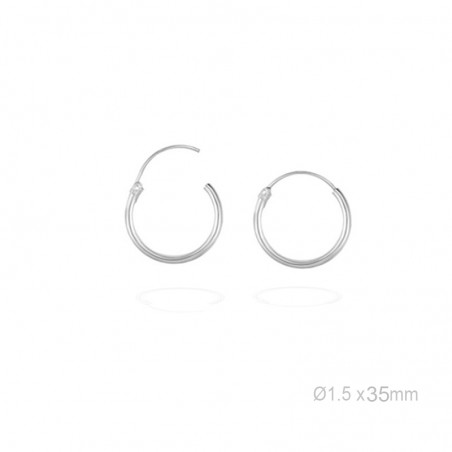 Boucles d'oreilles Argent lisse
