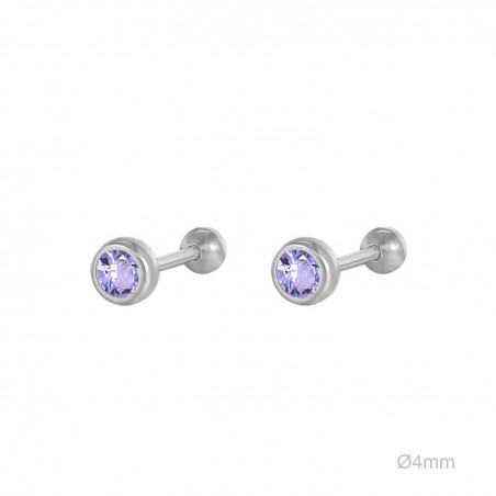 Pendientes Piercing Circ Morada