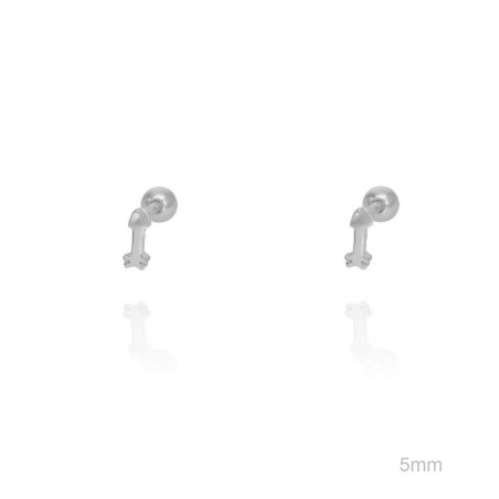 Pendientes Piercing Mini Flecha Liso
