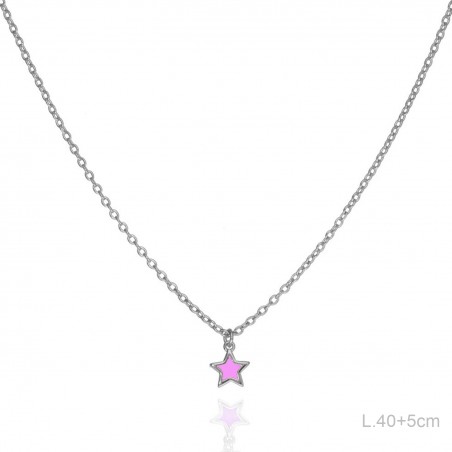 Gargantilla Estrella Esmalte Rosa
