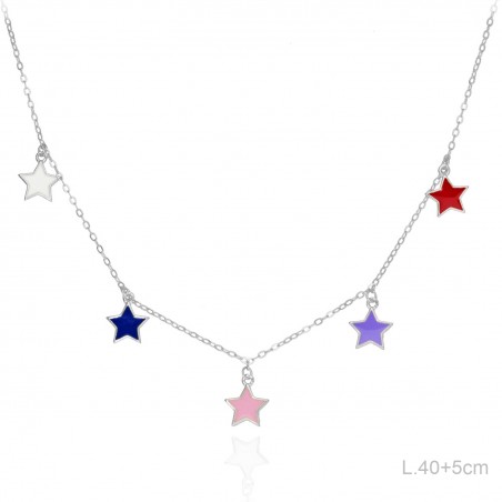 Gargantilla Estrellas Esmalte Colores
