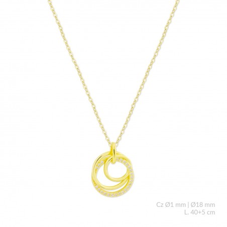 Silver necklace with cubic zirconium