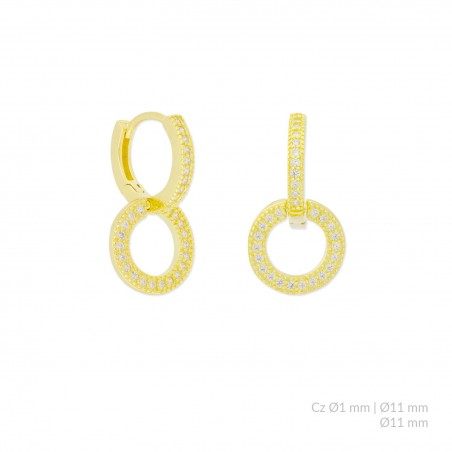 Silver earrings with cubic zirconium