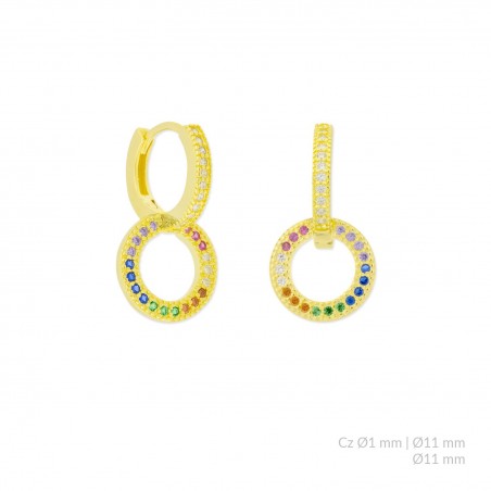 Silver earrings with cubic zirconium