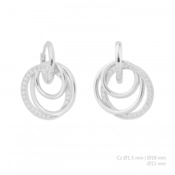 Silver earrings with cubic...