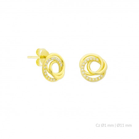 Boucles d'oreilles en Argent avec oxyde de zirconium