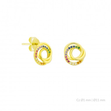 Boucles d'oreilles en Argent avec oxyde de zirconium