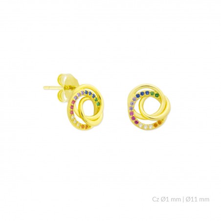 Boucles d'oreilles en Argent avec oxyde de zirconium