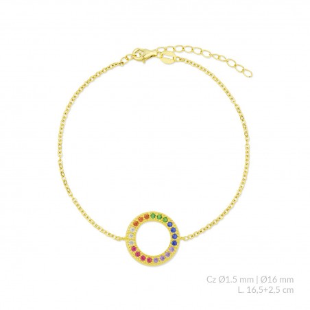 Pulsera de Plata de Ley con circonitas