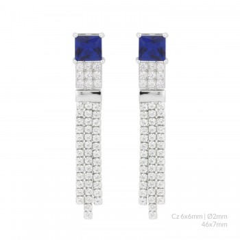 Silver earrings with cubic...