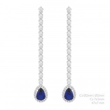 Silver earrings with cubic...