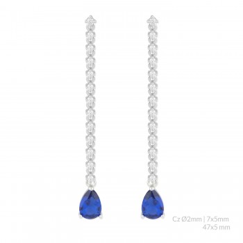 Silver earrings with cubic...