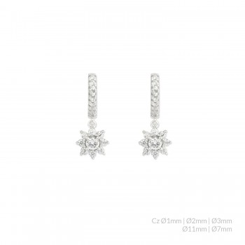 Silver earrings with cubic...
