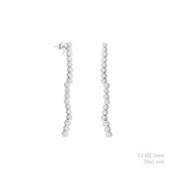 Silver earrings with cubic...