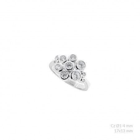 Bague en Argent avec oxyde de zirconium