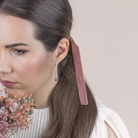 Silver earrings with cubic zirconium