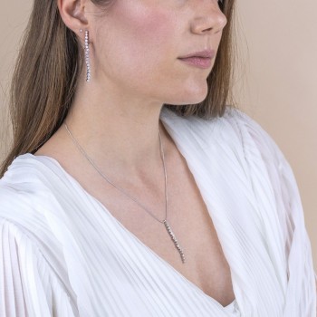 Silver necklace with cubic... 2