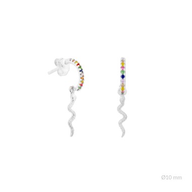 Silver Earrings with Cubir Zirconium