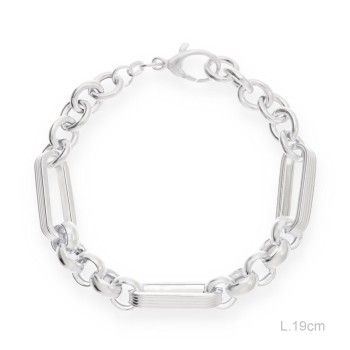Pulsera Plata Lisa Plateada 2