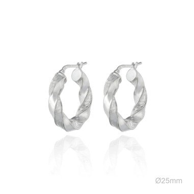 Pendientes Aro Rizado Greca 25mm