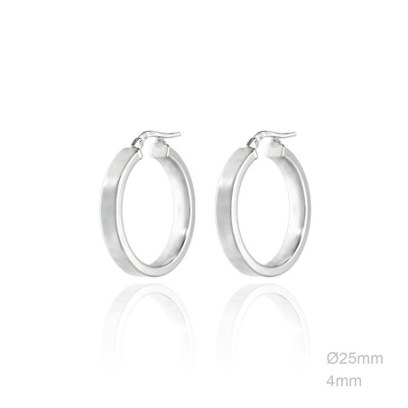 Boucles d'oreilles Argent lisse