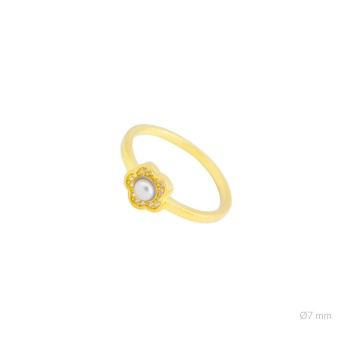 Silver ring with cubic...