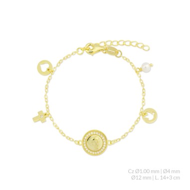 Pulseira de Prata Esterlina com zircônia