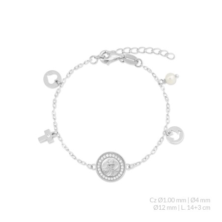 Bracelet en Argent avec oxyde de zirconium