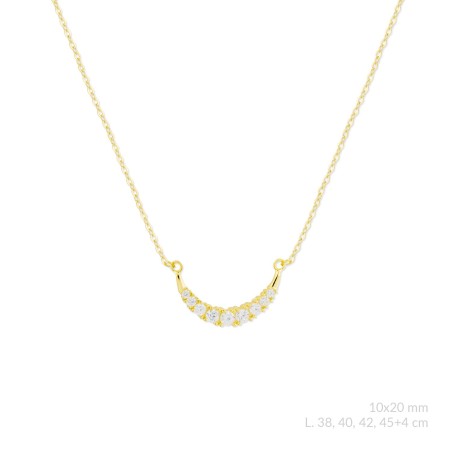 Gargantilla de Plata de Ley con circonitas