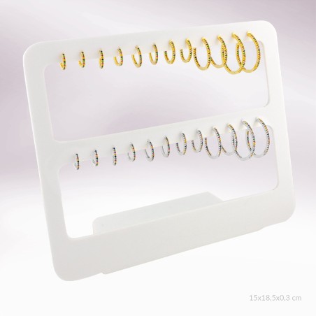Présentoir - 12 paires de boucles d'oreilles