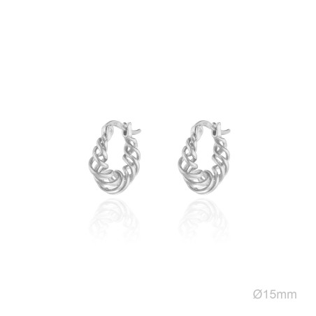 Pendientes Aro Rizado Hilo15mm