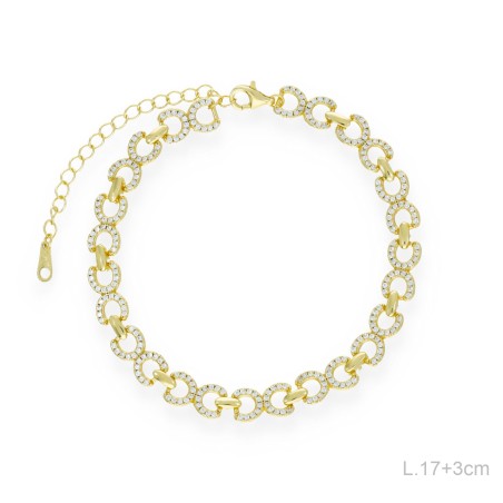Pulsera Dorada Eslabones Circ